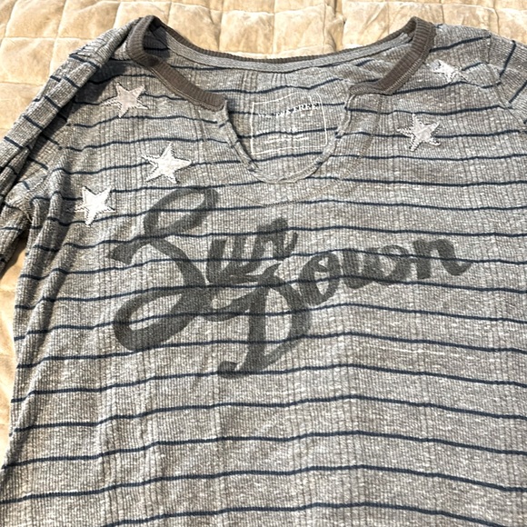 We the free ( free people) rubbed 3 quarter sleeve size large - Picture 1 of 6